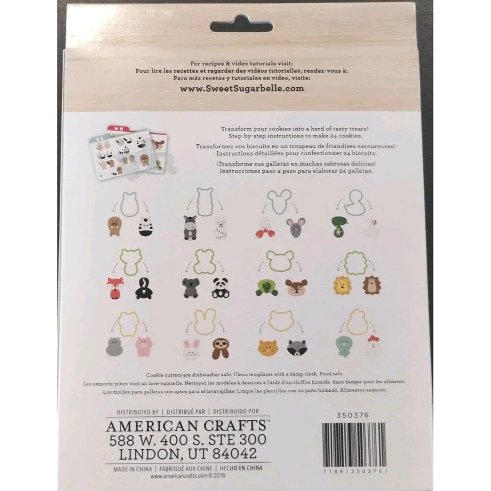 Sweet Sugarbelle Animal Shape Shifter Cookie Cutter Set, 43 pieces - NEW